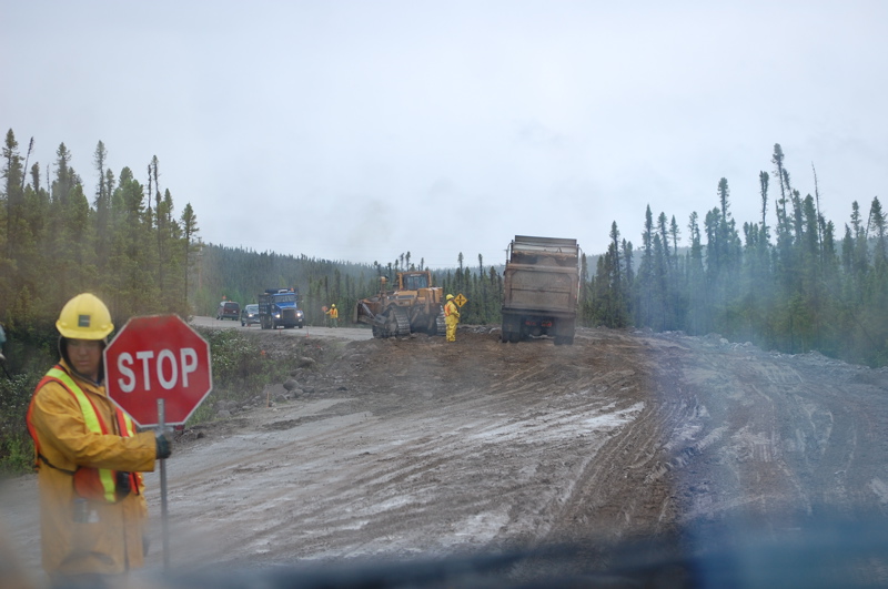 Road construction (on Labrador's only highway)